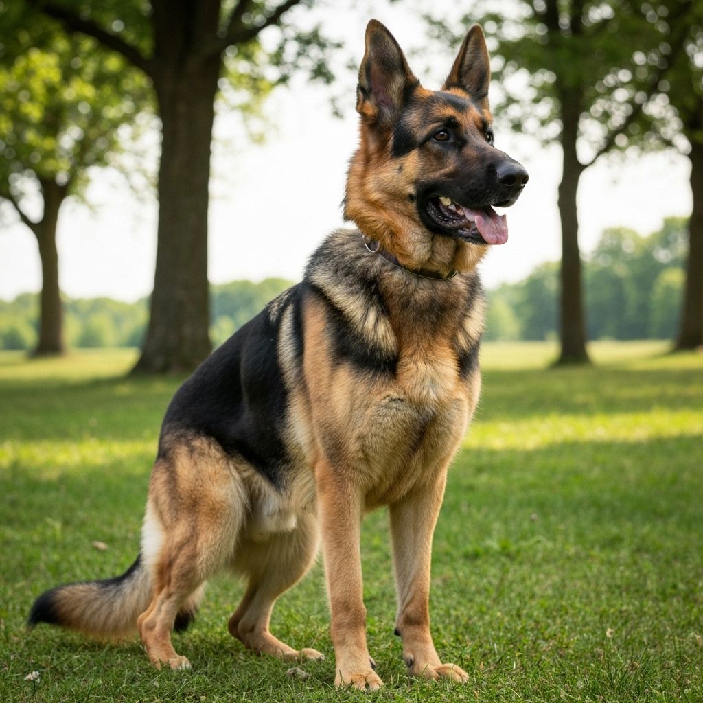 Pastor aleman leal outdoors